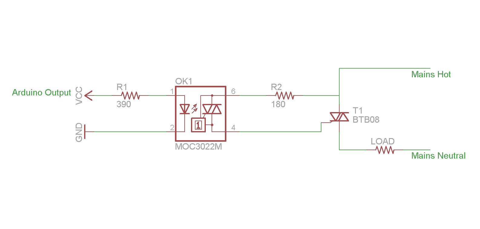 Triac circuit diagram